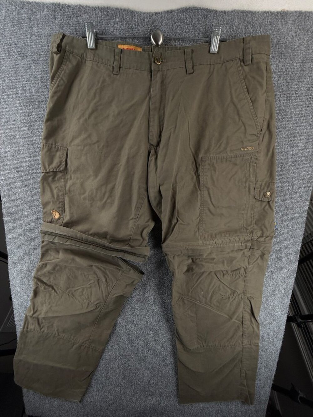 Fjallraven Karl Zip Off Trouser Convertible Hiking Pants 58 Green ACTL 41X33